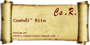 Csehó Rita névjegykártya